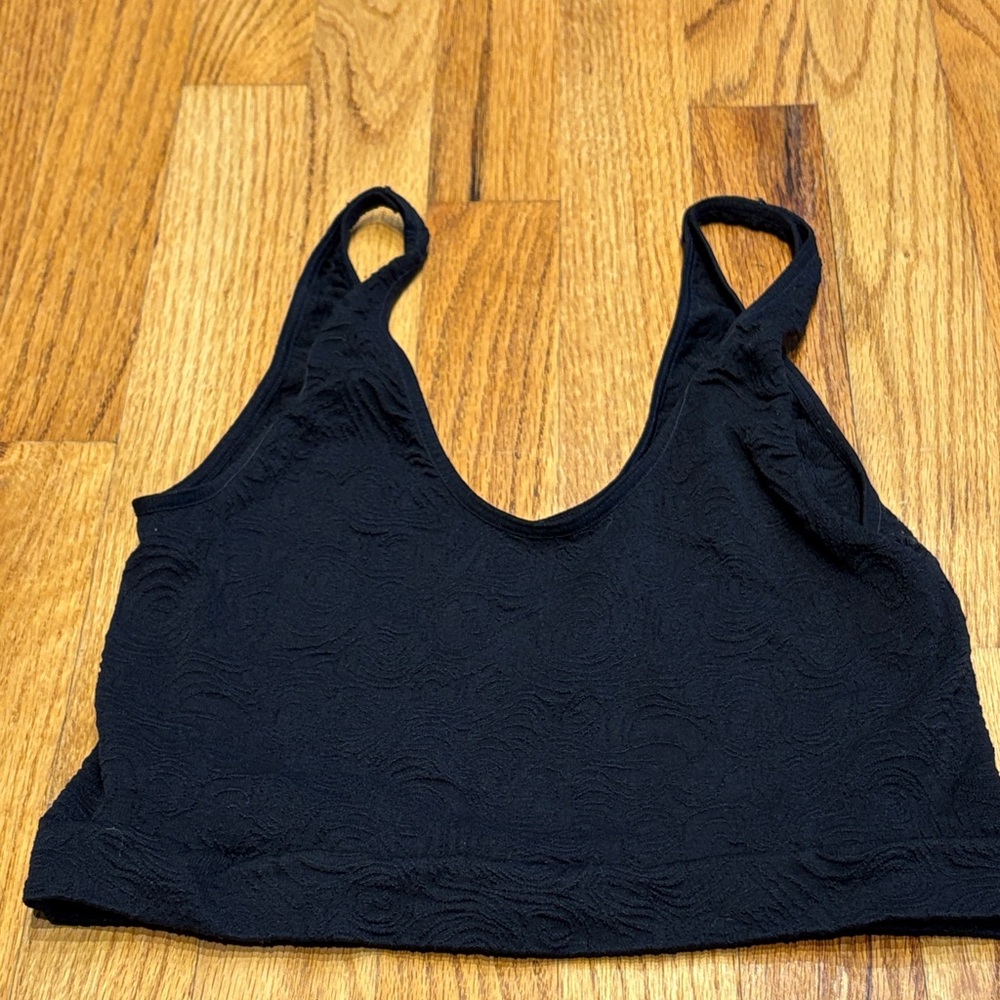 NUX Black Textured Bralette